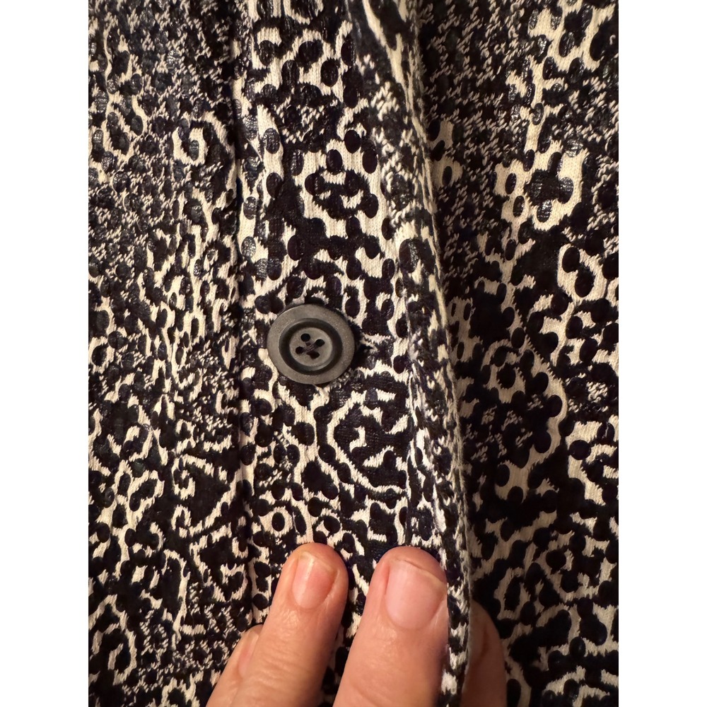 Lagenlook Black White Geometric Print Jacket and Layered Culotte Pant Set UNIQUE - Picture 14 of 15